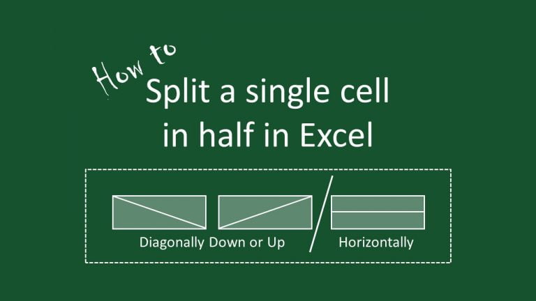 how to split a cell in half in excel