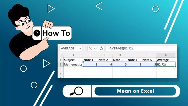how to find mean on excel