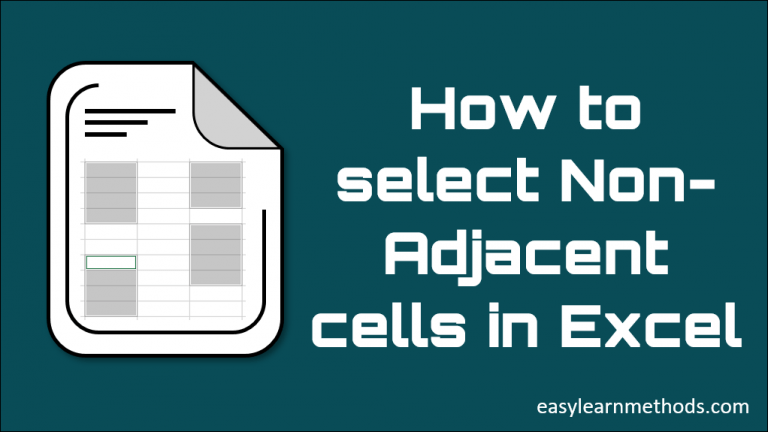 select non-adjacent cells