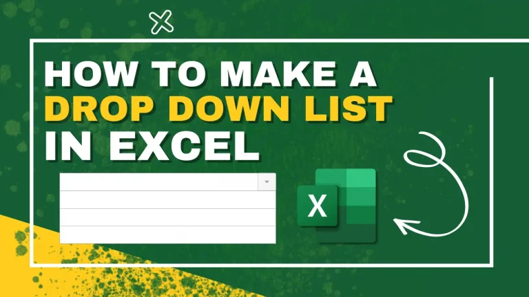 excel drop down list