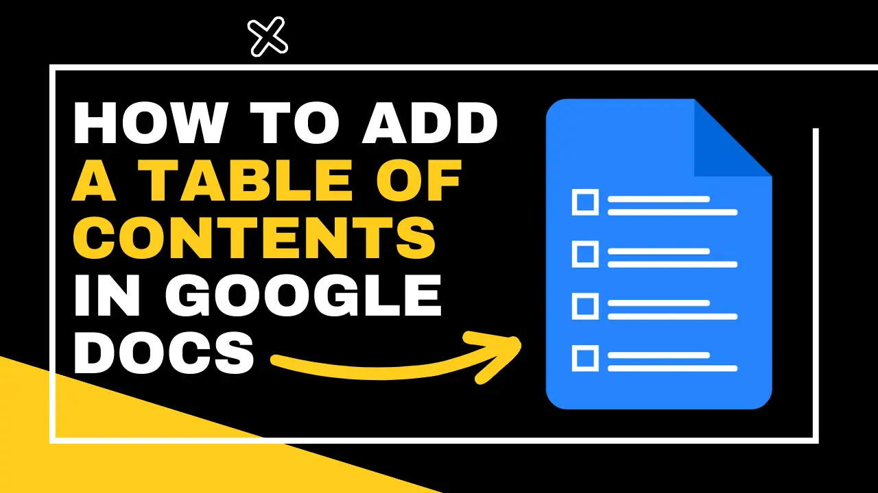 add a table of contents in google docs